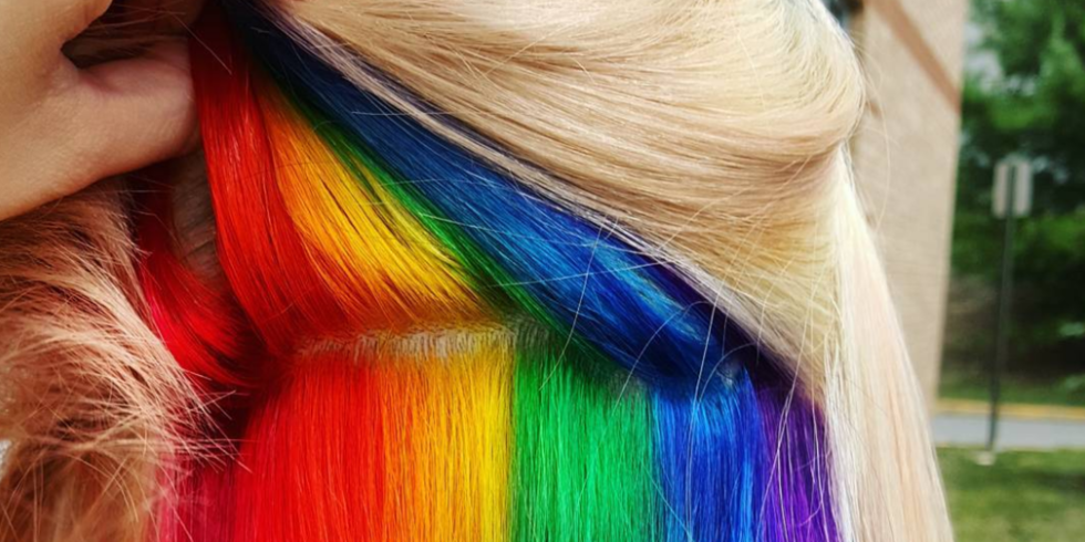 The Hidden Rainbow Hair Trend Is The Sneakiest Way To Hide A